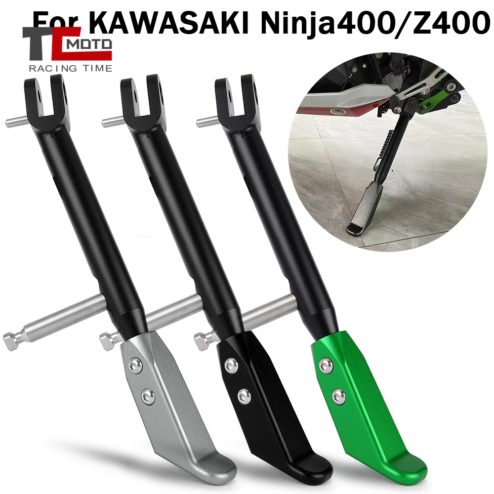 

For Ninja 400 Z400 2023 Adjustable Kickstand Foot Side Stand Support For Kawasaki Ninja400 Z400 2018 2019 2020 2021 2022