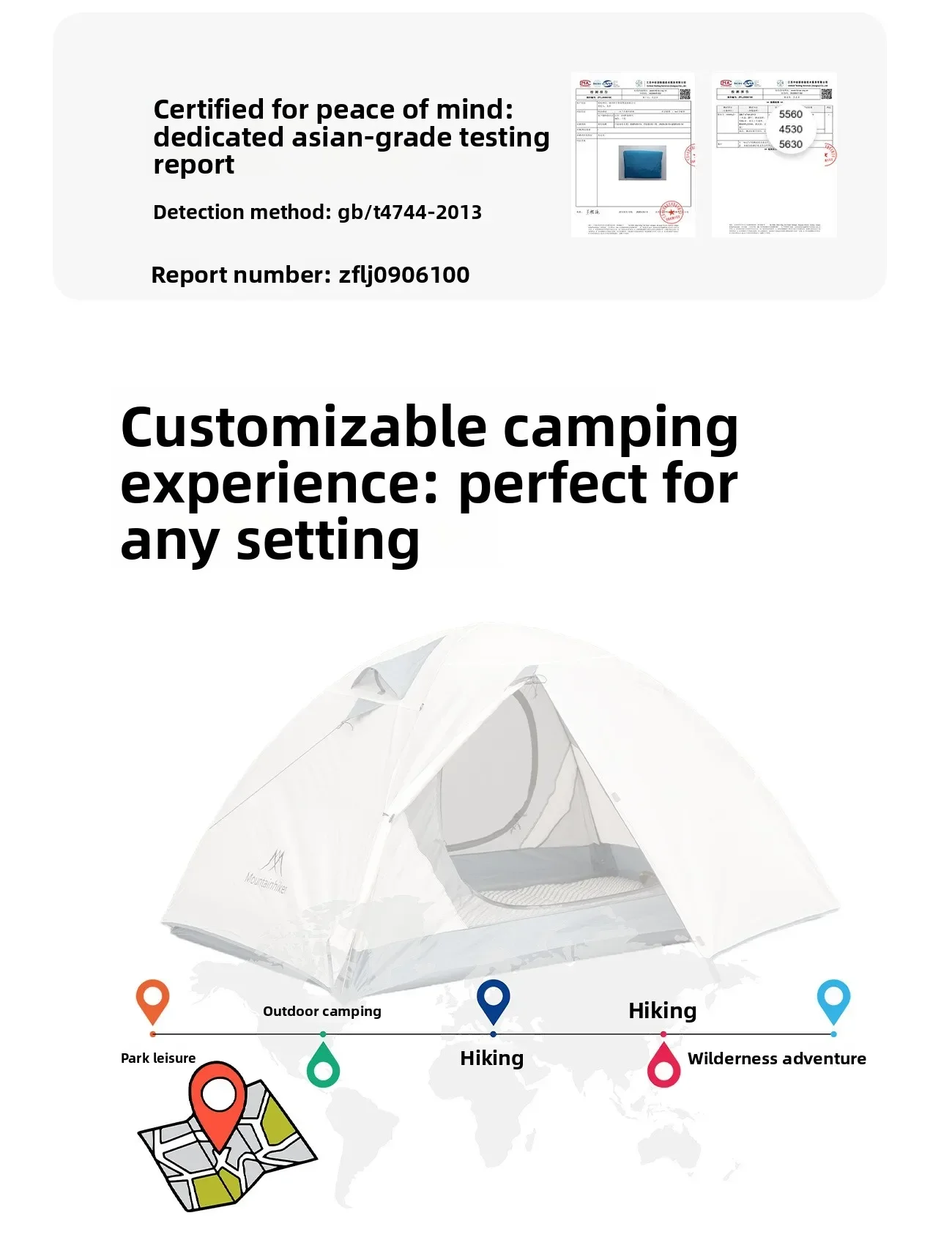 MOUNTAINHIKER Neues Leichtgewicht-Outdoor-Zelt für 2-3 Personen, Wind- und Regenfestes Professionelles Aluminium-Stangen-Wanderzelt – Detail 13