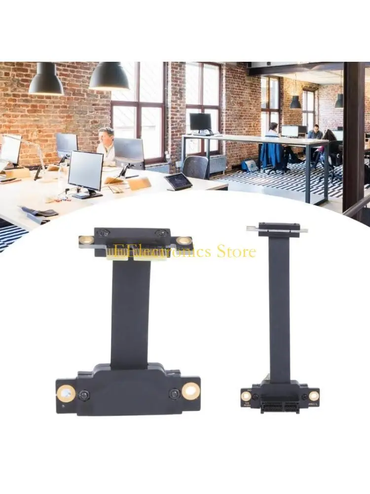 

B03C Flexible PCIE X1 Extenders Double 90°High Speed PCIe x1 to x1 Extension Cable Achieve Fast Data Transfer 50mm/10cm