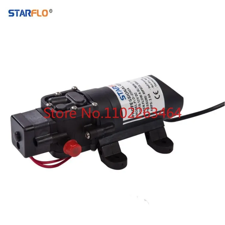 Battery powered plastic DC motor 4LPM 12 volt micro milk food grade self-priming diaphragm water pump