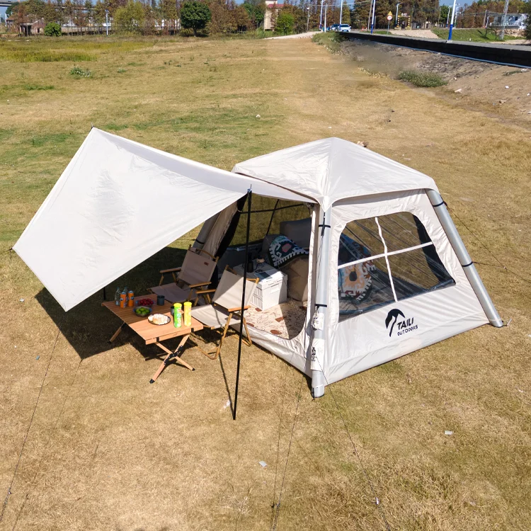 

TAILI Inflatable Camping Glamping Tent for 4 People UV Protected Waterproof Family Tent for Outdoor Hiking & Camping