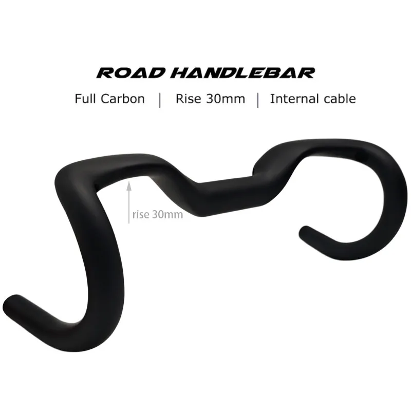 full-carbon-t1000-road-handlebar-30mm-rise-gravelcockpit-internal-cable-for-road-bikes-cycling-sport-fitness-training