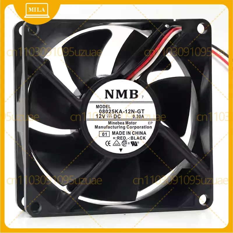 

For NMB 08025KA-12N-GT DC 12V 0.30A 80x80x25mm 3-Wire Server Cooling Fan