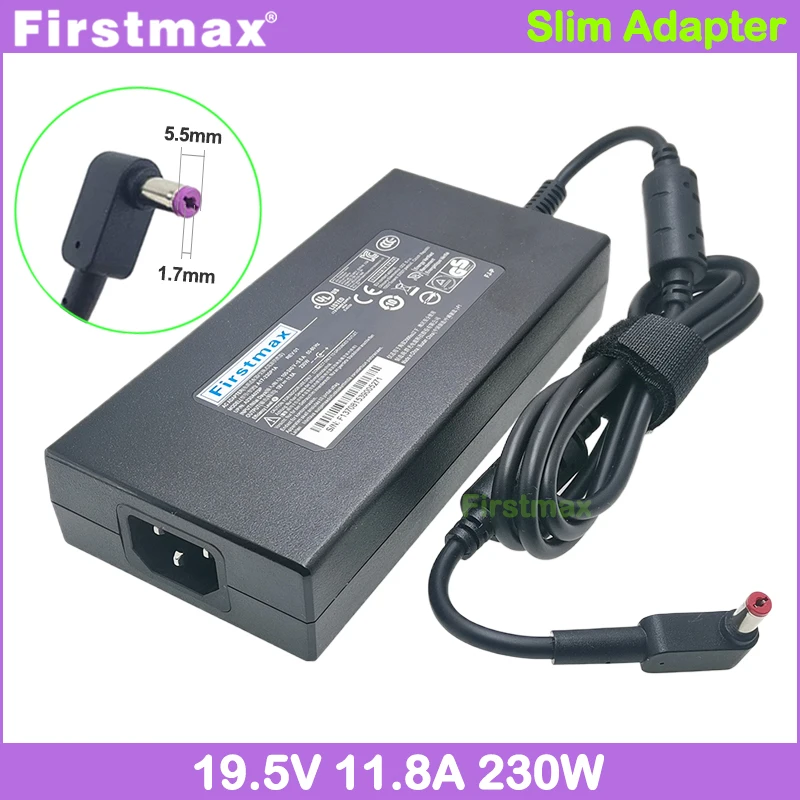 19.5V 11.8A 230W AC Adapter for Acer Predator Helios 300 PH315-53 PH315-54 KP.2300H.004 A17-230P1A Gaming Laptop Charger