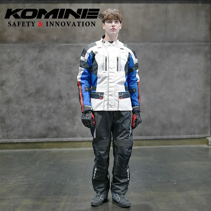 KOMINE PK-934 Otoño/Invierno CE2 para hombre, arnés protector, pantalones de montar, pantalones térmicos impermeables informales para motocicleta