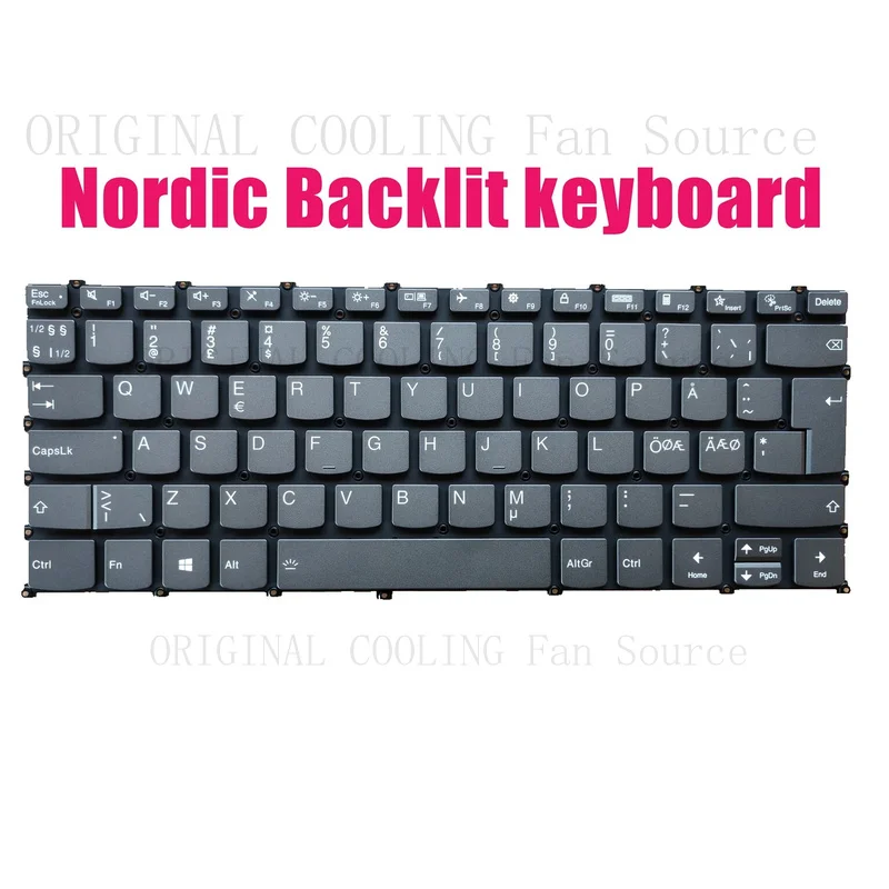 R+  Nordic Backlit keyboard for Lenovo Yoga Slim 7 Pro-14ACH5(82MS)/Pro-14ACH5 O