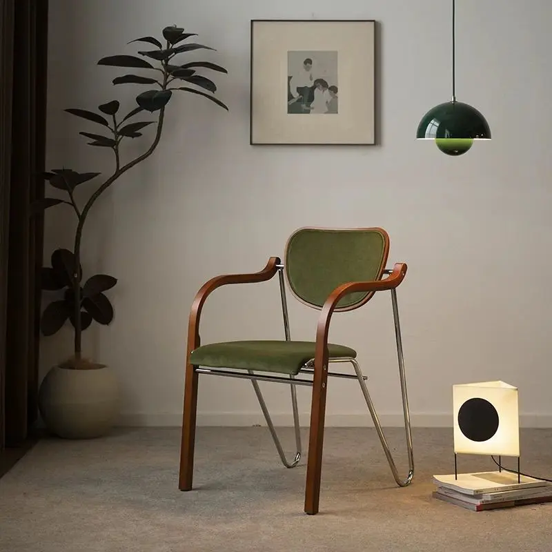 Medieval, light luxury, dining chair, home, backrest, French, solid wood, stool, designer, retro, simple, chair