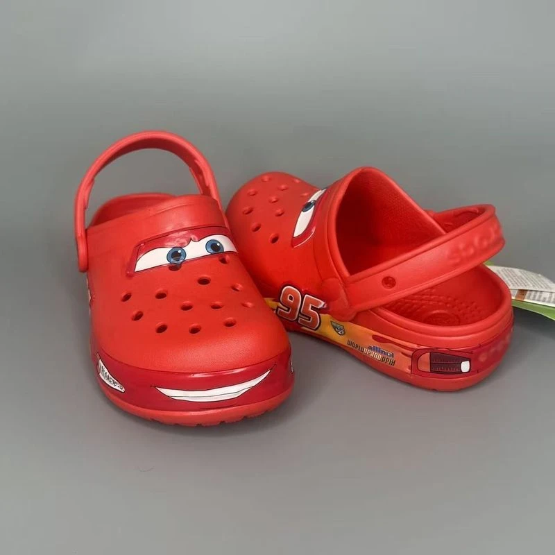 

3pcs anime disney Lightning McQueen joint model hole shoes Unisex Breathable decoration Fashion Anti-slip birthday gift