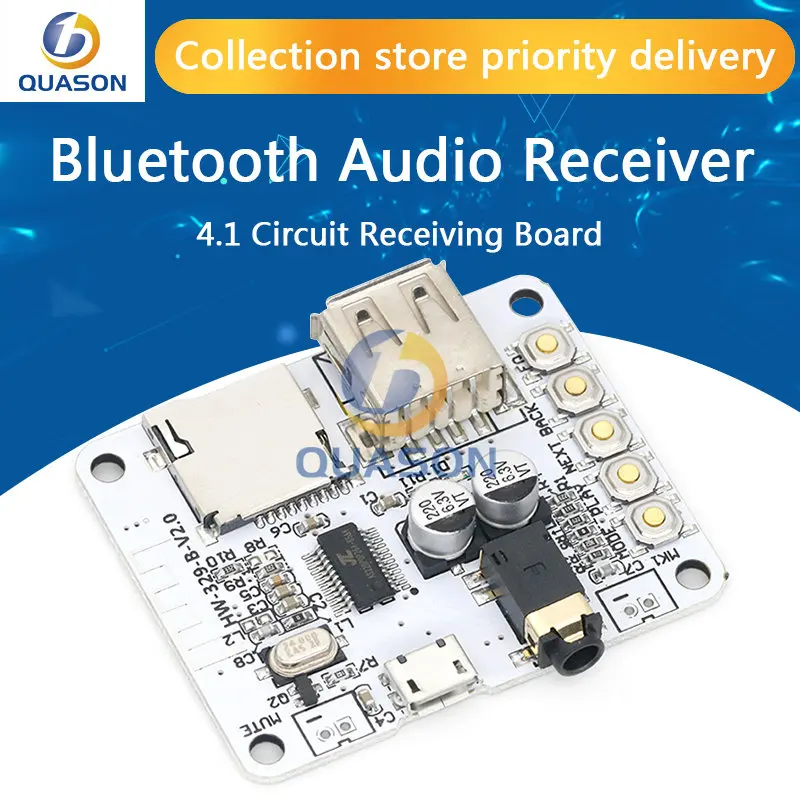 Bluetooth Audio Receiver board with USB TF card Slot decoding playback output A7-004 5V 2.1  Wireless Stereo Music Module