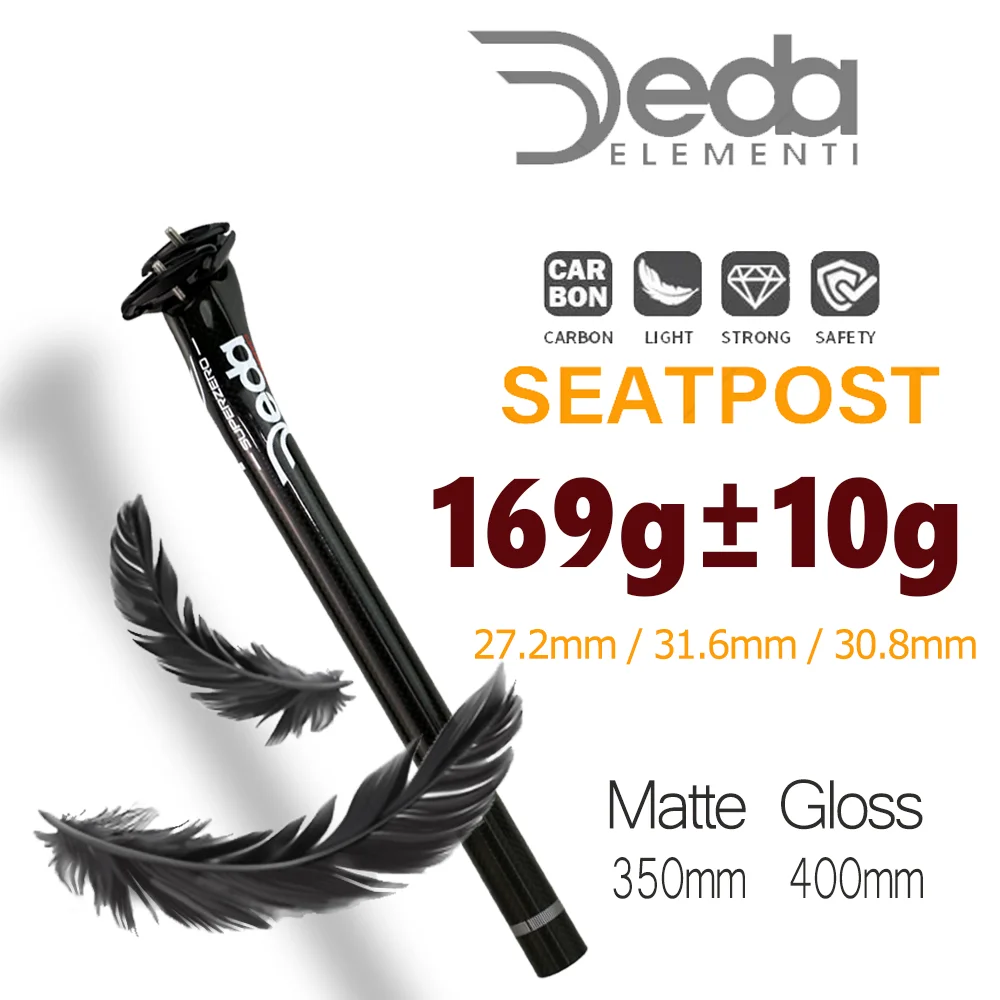 

2024 Deda Super Zero Offset 20 Велосипедный SEATPOST полностью карбоновый подседельный штырь, черный матовый глянец, дорожная/MTB подседельная трубка, часть велосипеда