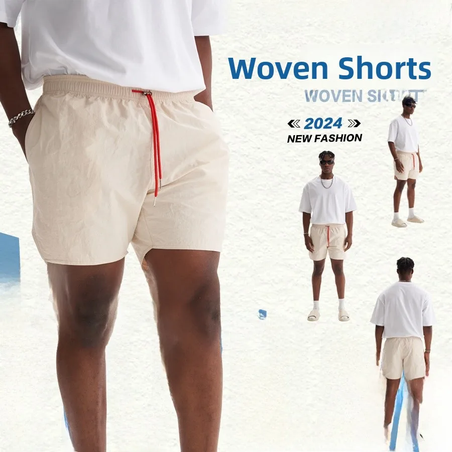 

ETAI Men's Summer Casual Loose Weave Nylon Shorts Street Sports Drawstring Loose Fit Shorts Youth Active Style Hip Hop