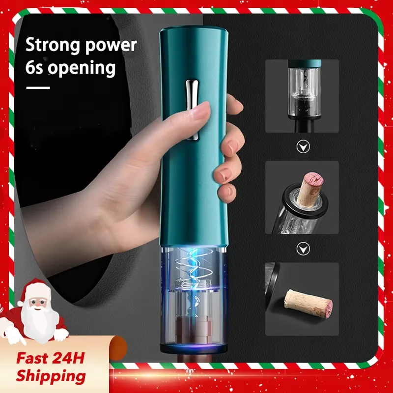 Abridor de botellas eléctrico con cortador de papel, sacacorchos, accesorios para vino, abridor de vino automático inteligente, aparato de cocina