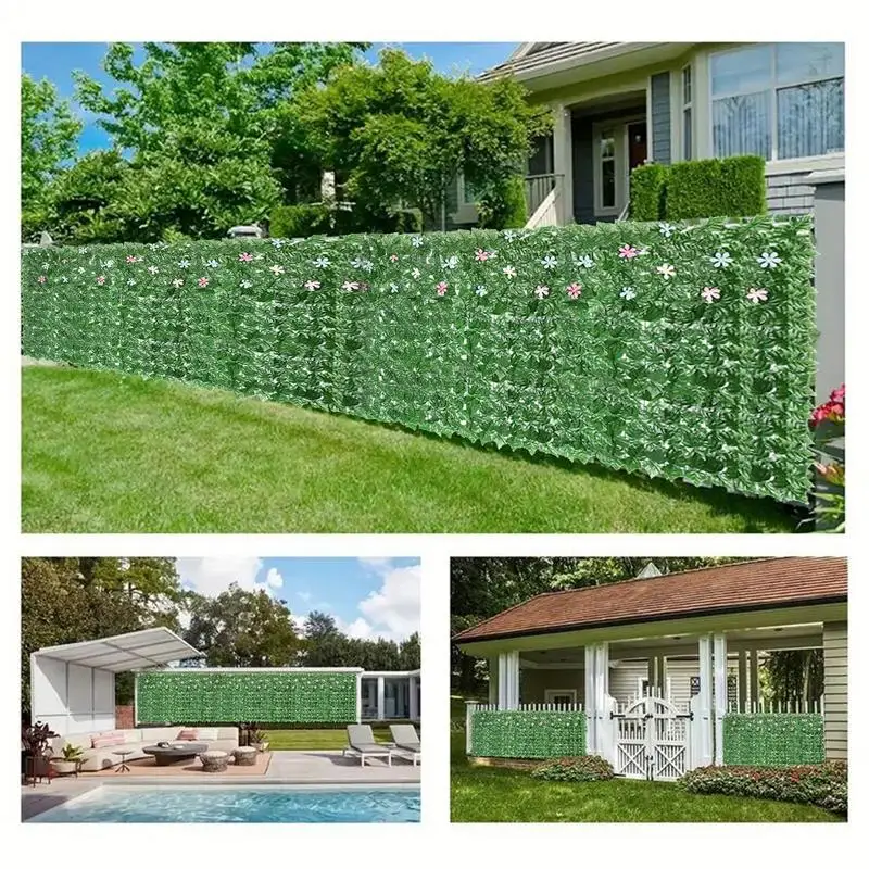 Faux Ivy Privacy Fence Screen 3.3x10 Ft Artificial Hedges Panels Realistic UV-Protected Ivy Privacy Fence For Patio Divider