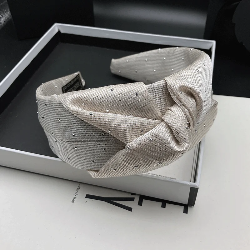 Modische Neue Haarspange, Einfaches und Stilvolles Hochgesetztes Haarband für Damen, Breites Kompressions-Stirnband – Detail 4