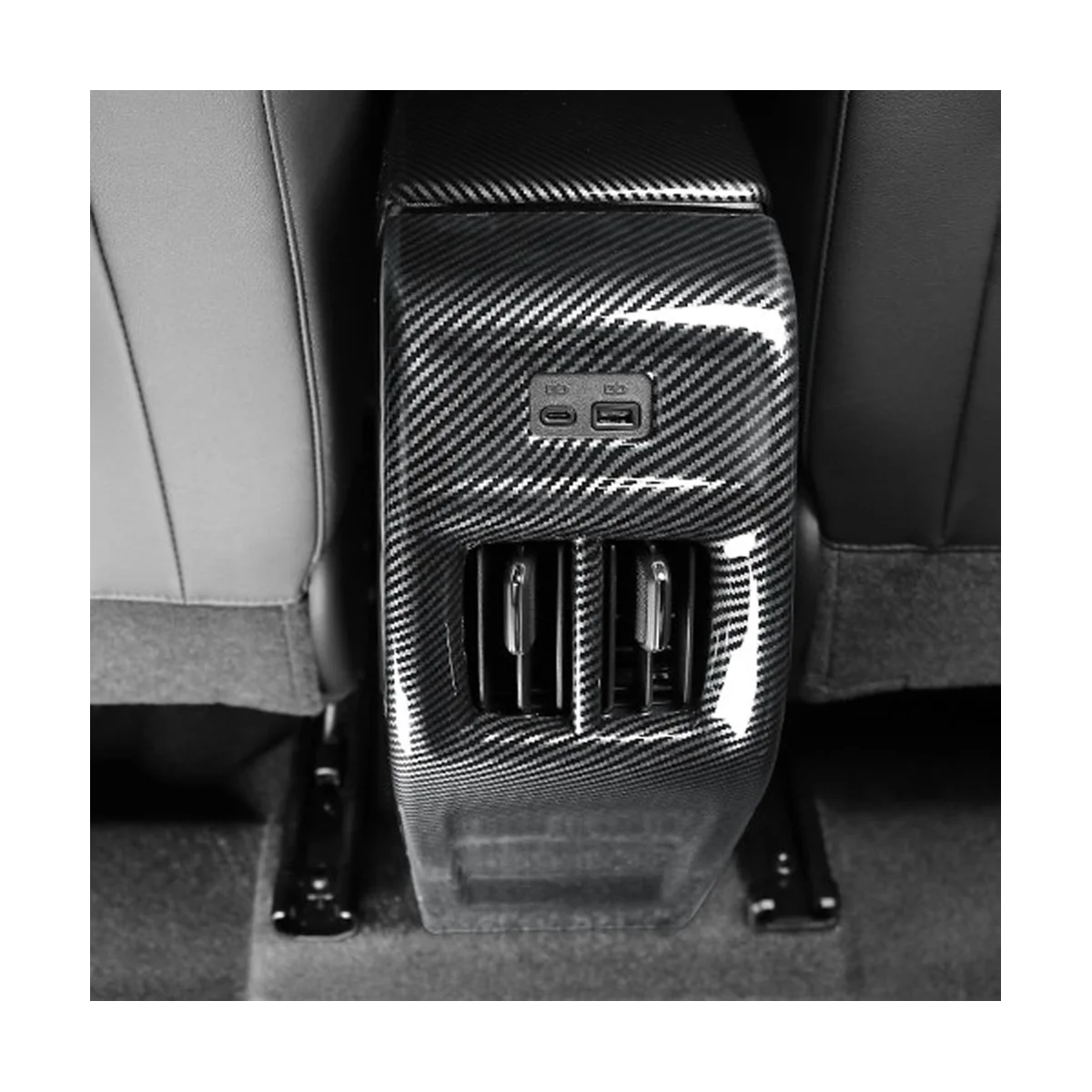 

Прочно для Chevrolet Seeker Trax 2023 2024, задняя крышка вентиляционного отверстия для кондиционера, накладка, противоударная панель, углеродное волокно из АБС-пластика