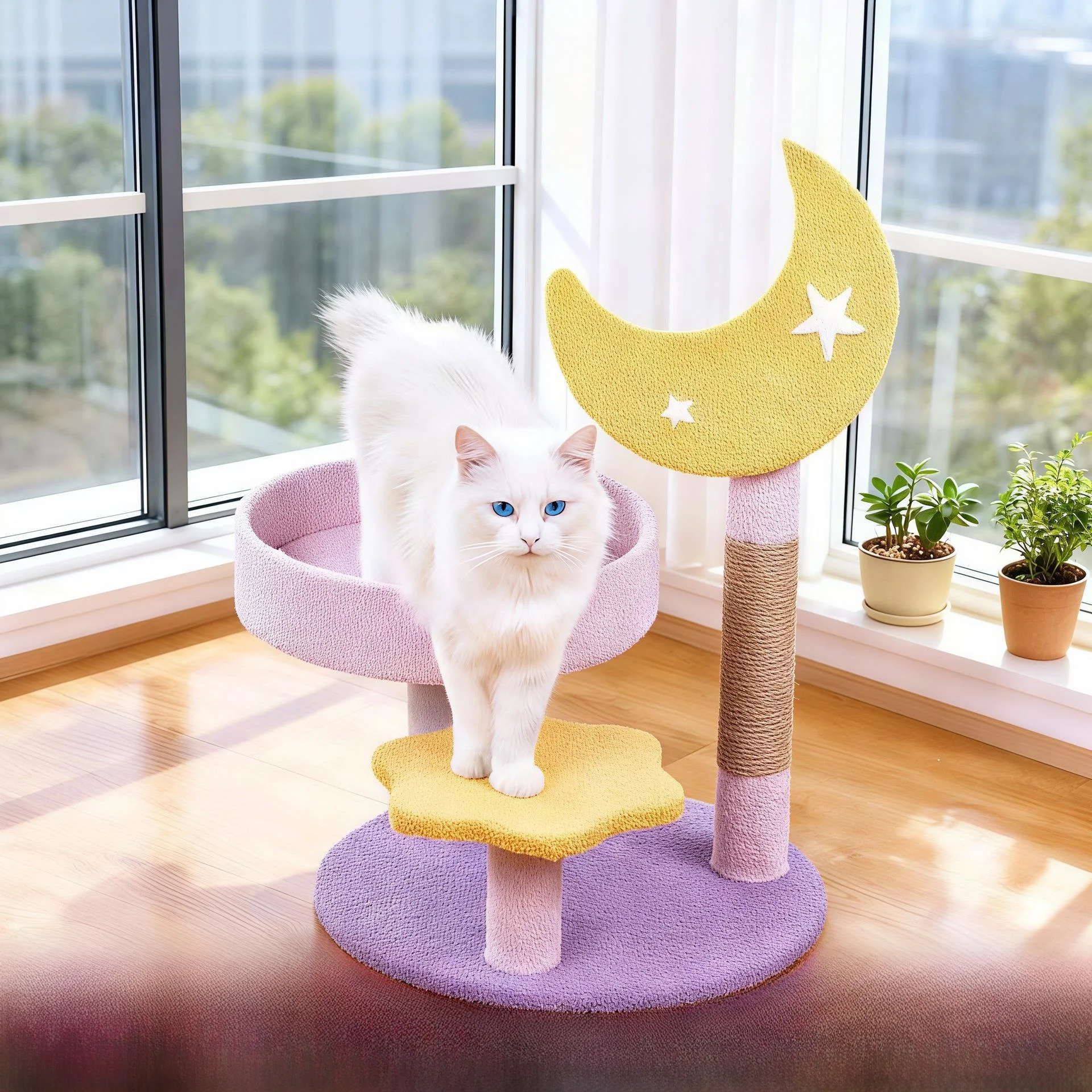 moon-boat-climbing-frame-jute-integrated-scratching-post-durable-toy-for-large-cats-pet-supplies-trees