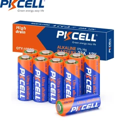 10PC PKCELL 23a 12v battery 23A E 21/23 A23 23G A MN21 Dry Alkaline Battery for doorbell car alarm walkman car remote control