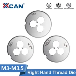 XCAN Metric Thread Die Right Hand Die M3 M3.5 Alloy Steel Metal Threading Cutting Tools for Machine and Hand Tools