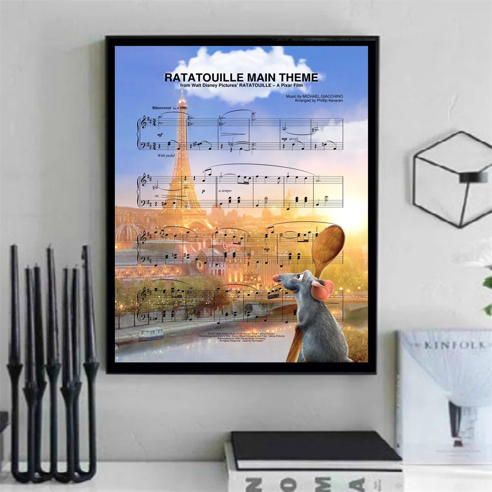 Disney Movie Ratatouille Poster Vintage Color TV Show Art Prints Funny Retro Canvas Painting Kitchen Dining Room Home Decor