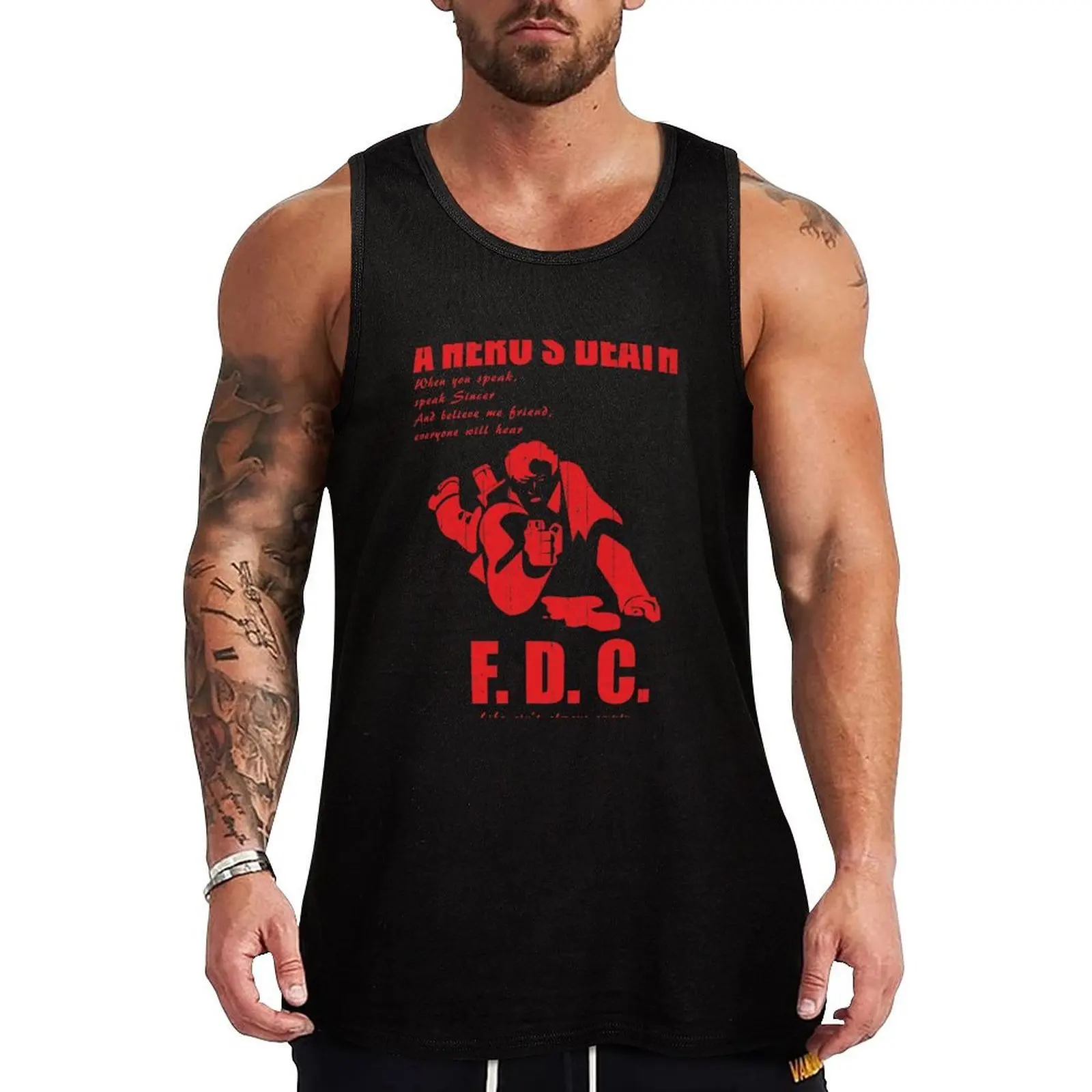 

A hero's death FDC Tank Top Weekend Casual Tank Top Loose Sleeveless Lightweight