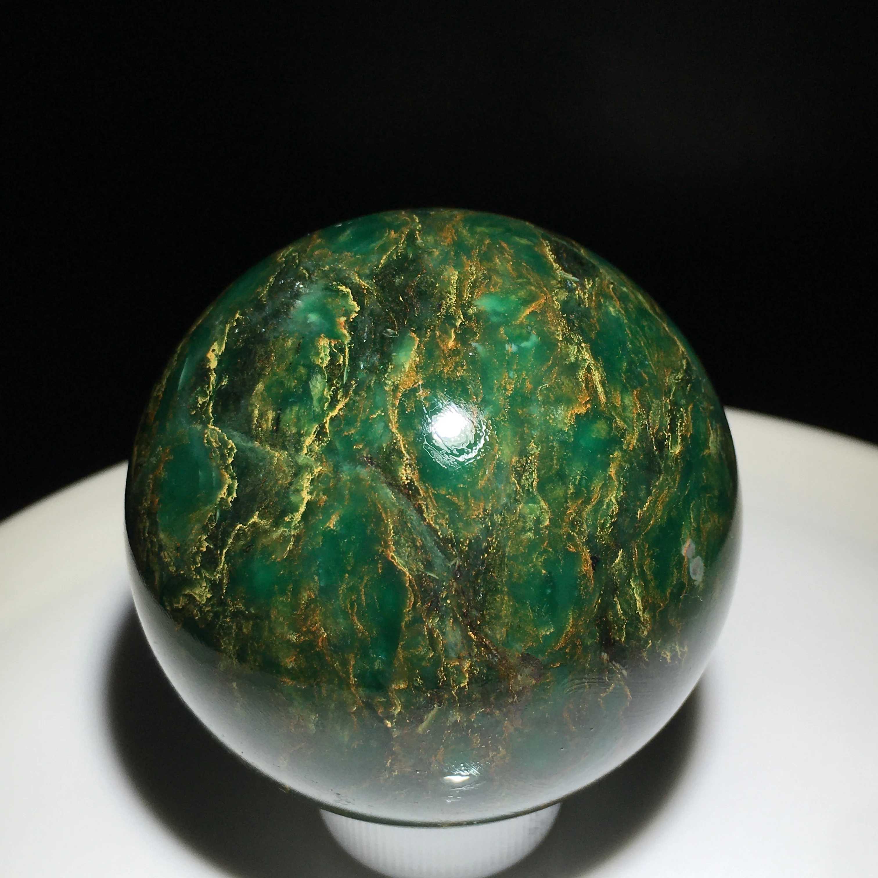 Natural Raw Gemstone Emerald Crystal Sphere Rock Polished Green Quartz Ball Feng Shui Decoration Gift Reiki Healing
