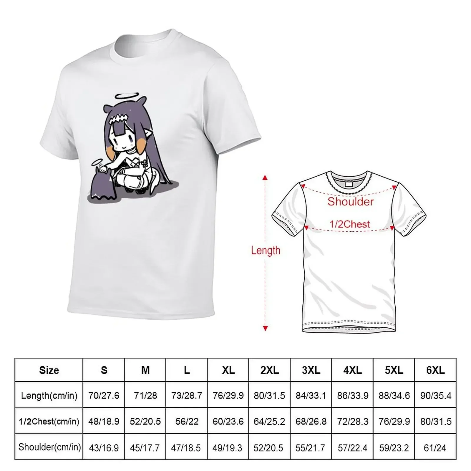 Ninomae Inanis and Tako T-Shirt kawaii clothes oversizeds customs design your own men t shirts high quality