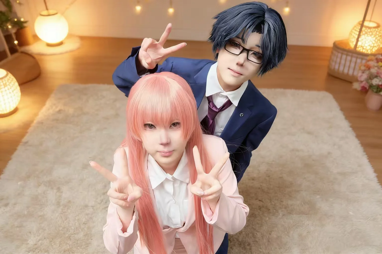 

Wotakoi Momose Narumi Pink OL Business Suit Cosplay Costume
