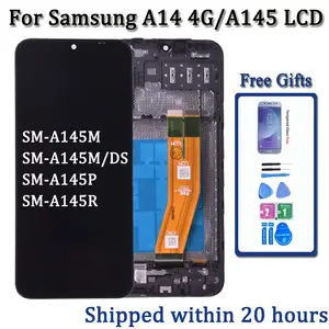 Bilashmart 6.6‘’ Samsung A14 4G LCD A145R A145M A145M A145M A145P LCD Display Touch Screen Digitizer Assembly Samsung A145 LCD