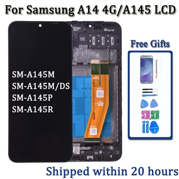 6.6 ''para samsung a14 4g lcd a145r a145m a145m a145m a145p display lcd tela de toque digitador assembléia para samsung a145 lcd