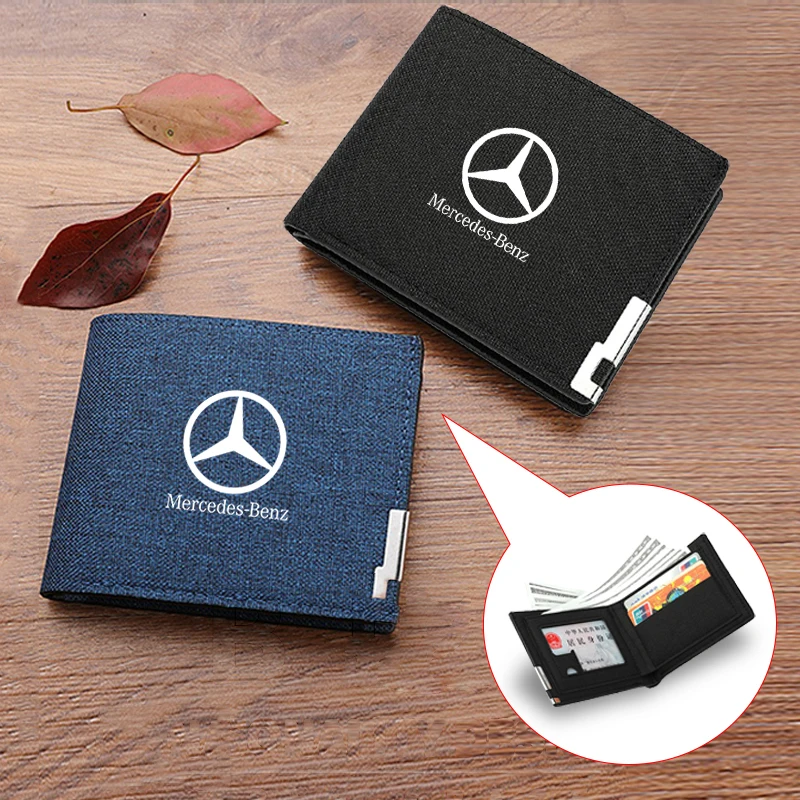 Car Leisure Ultra-thin Wallet Credit Card Documents Billfold Holder Bag For Mercedes Benz W203 W204 W205 W176 W16 W177 B-Class