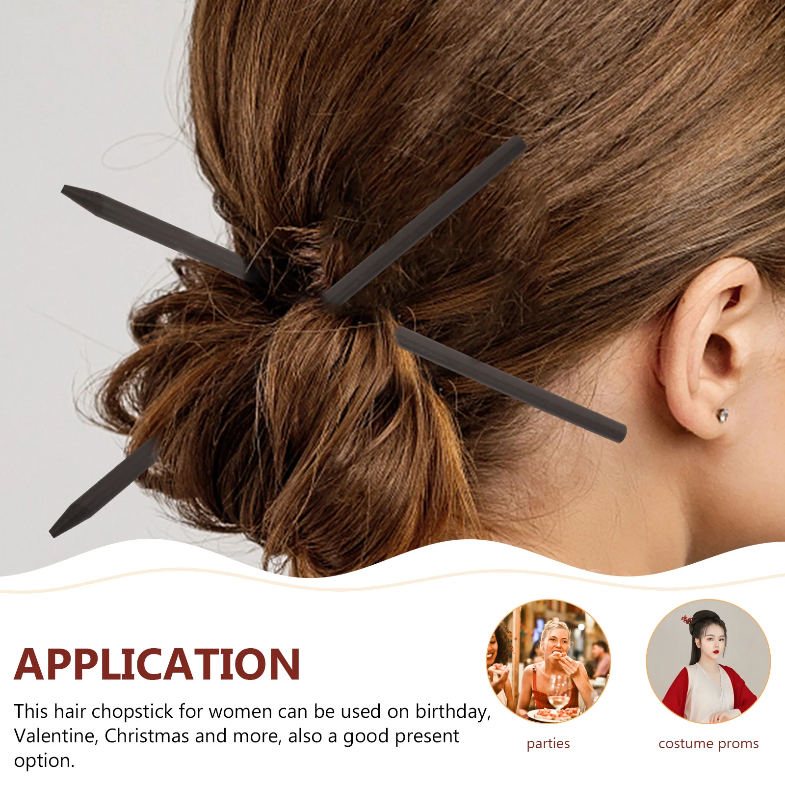 

50 Pcs Hair Accessories Women Simple Wood Stick Elegant for Bun Sticks Ornaments