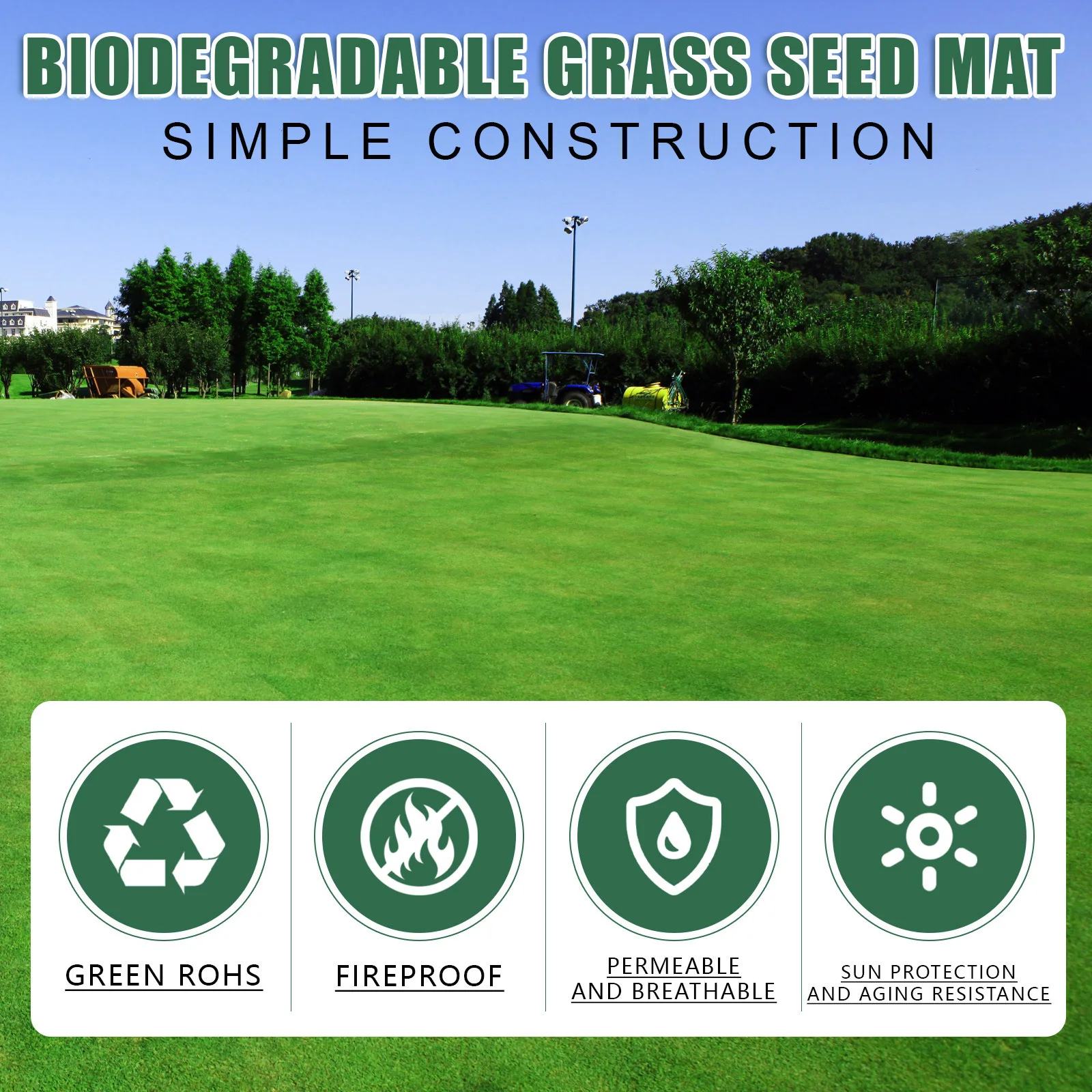 Ecological Grass Seedling Mat Wind Prevention Soil Consolidation Grass Mat for Promoting Plant Growth