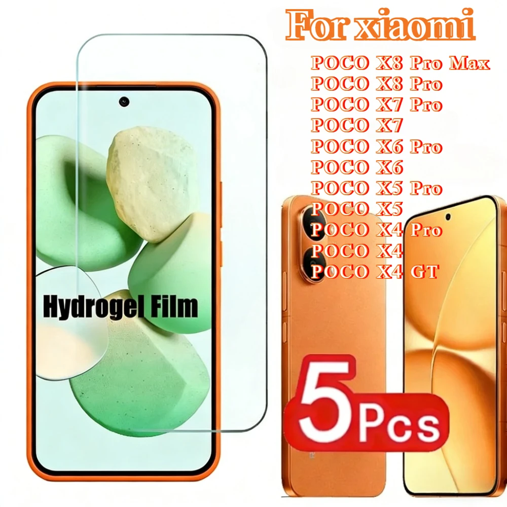 

5Pieces for Xiaomi POCO X8 Pro Max Full Coverage Flexible TPU Hydrogel for Xiaomi Poco X7 Pro X6 Pro X5 X4 X3 Protective Films