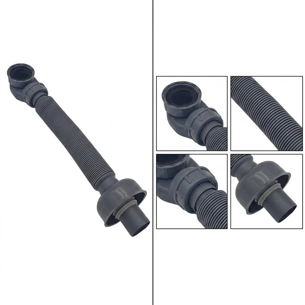 Low Profile Bathtub Drain Kit 1 1/2 Inch P Trap with Polypropylene Construction and Stretchable Drain Hose for Easy Fit