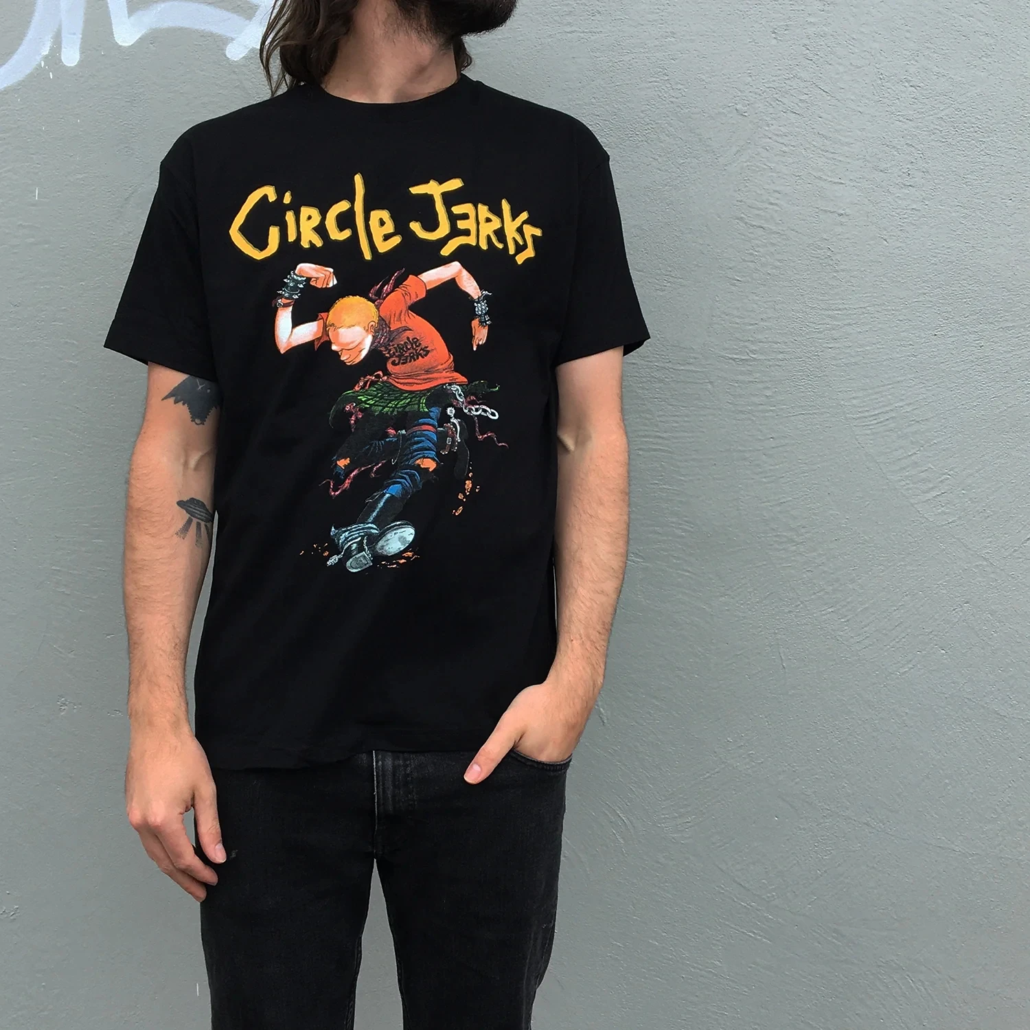 CIRCLE JERKS T Shirt Harcore Punk Rock Skanking Man Quality Ring Spun Cotton Vintage Washed Comfortable Casual Graphic