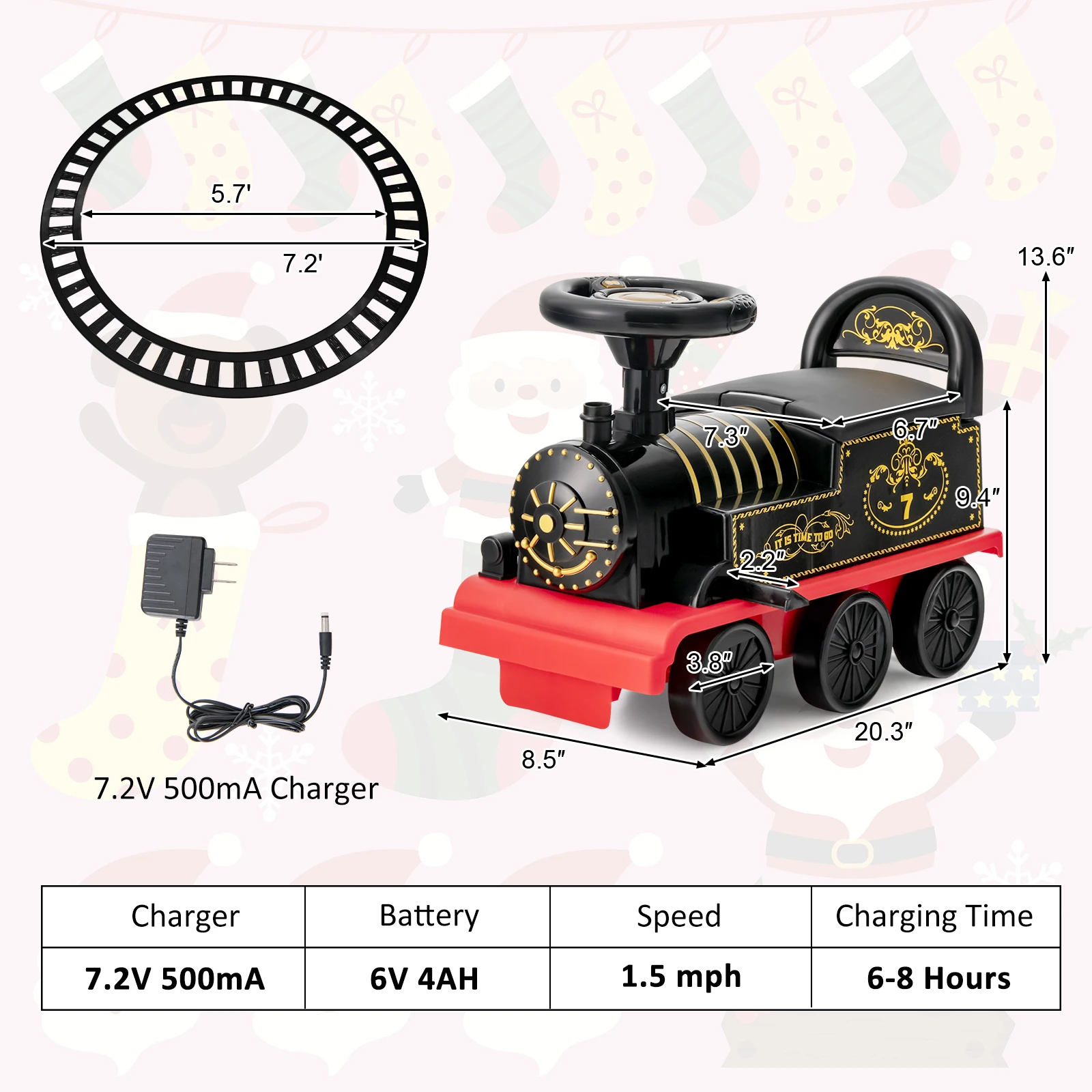 子供用電車,電動おもちゃ,6V, 6輪,黒いトラック