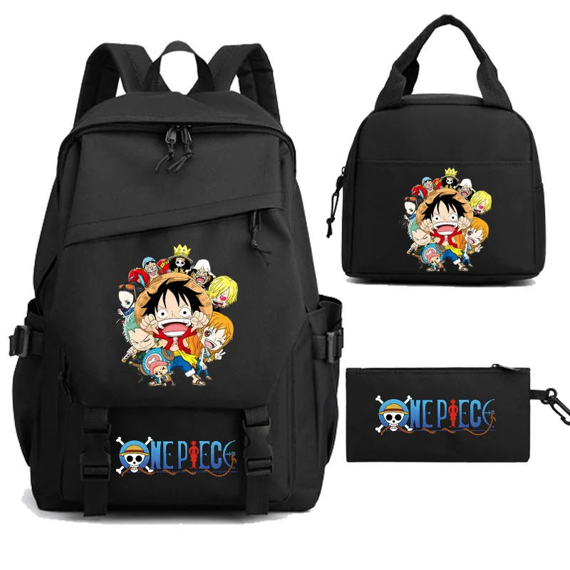 One Piece New Cartoon Student Schoolbag Casual and Lightweight Large Capacity Shoulder Pad Stain Resistant Cute Backpack