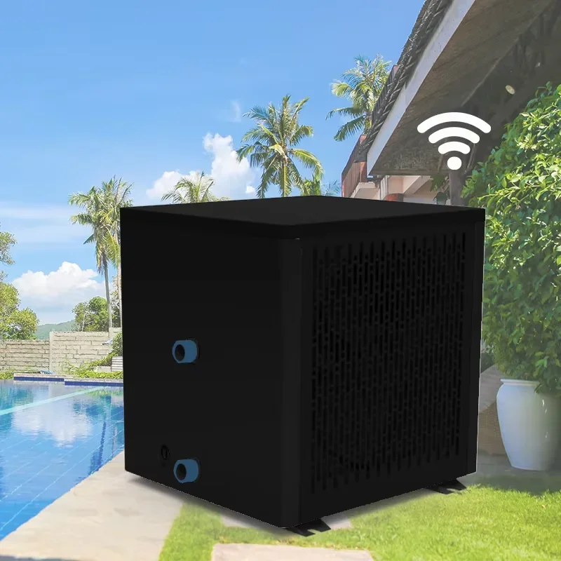 Power World play and plug vertical 3kw instant hot spa r32 swimming pool warmer heat pump heater titanium