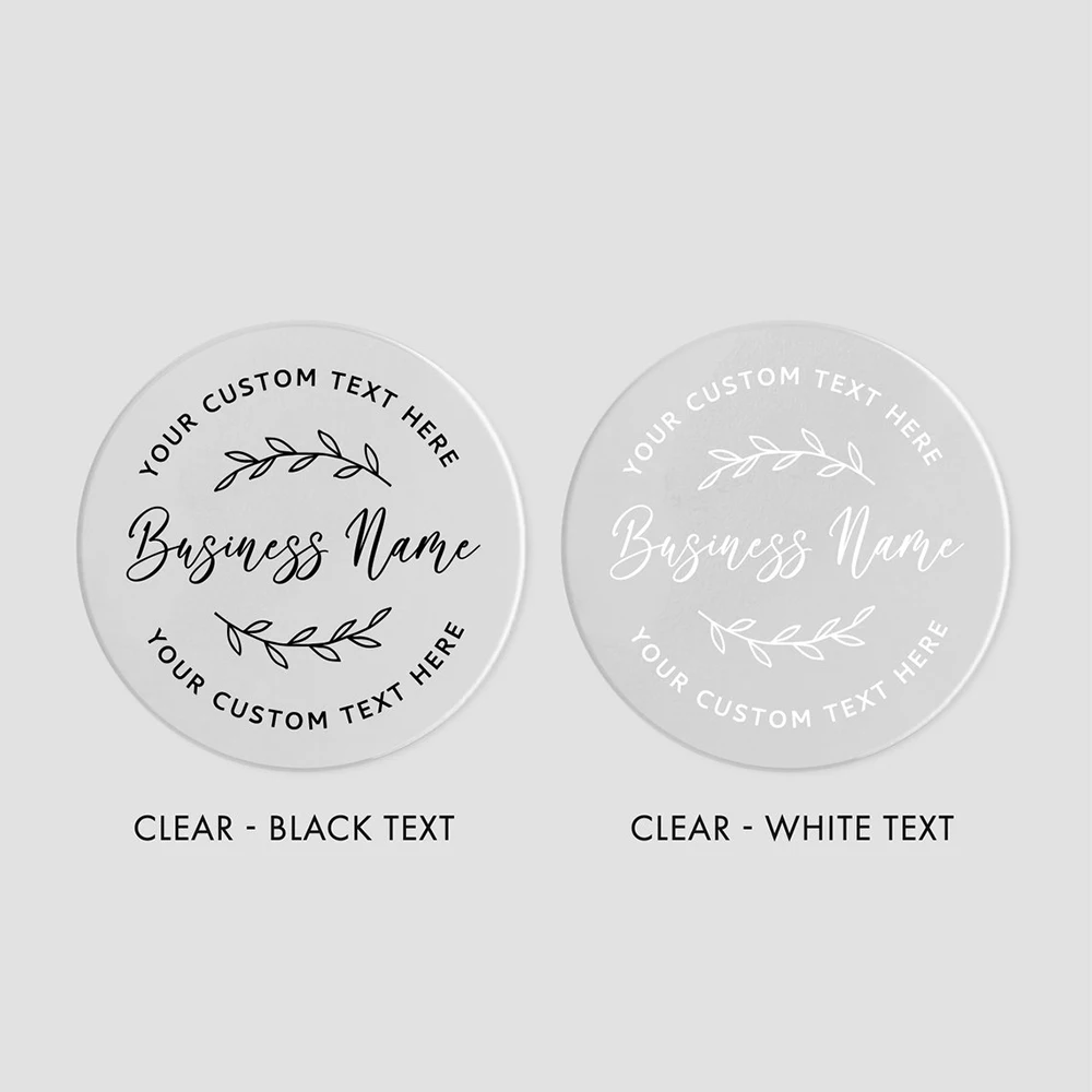 24pcs -Diameter 40mm Custom Business Logo Branding Cear Stickers Labels Clear Business Logo Labels Packaging Supplies