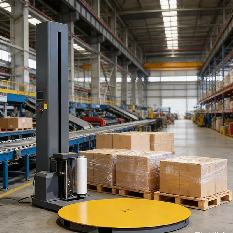 

Customized Pallet Stretch Wrapping Machine Plastic Film Packaging Machine Durable Wrapper for Industrial Warehouse Cargo Packing