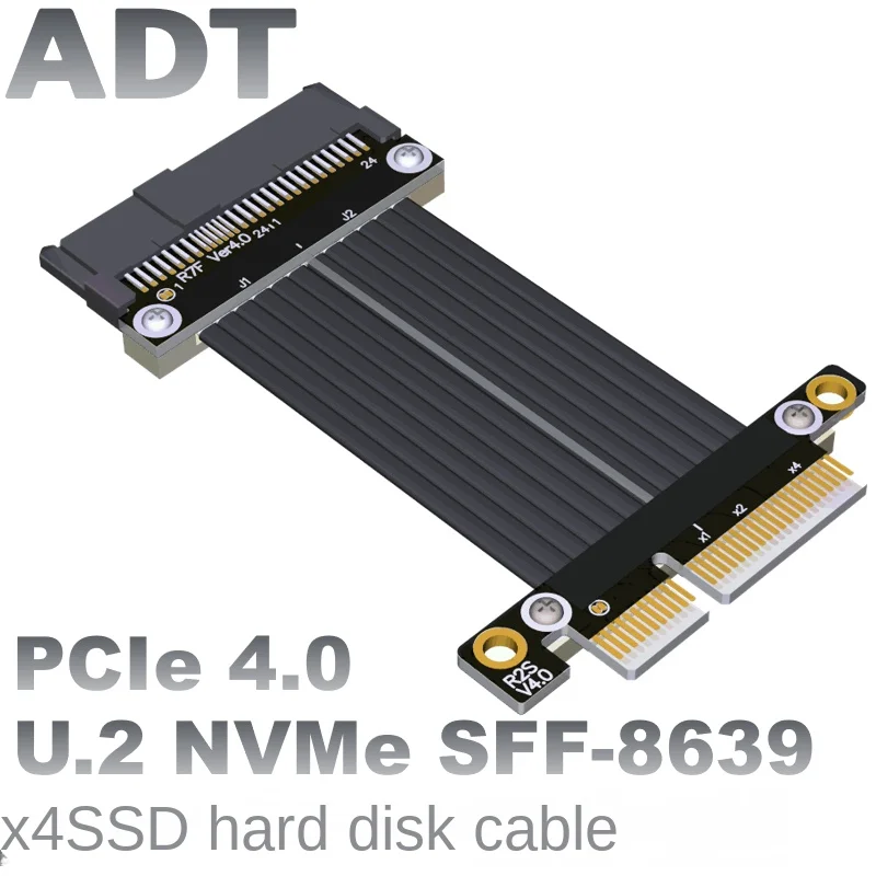 

ADT-Link U.2 U2 to PCI-E 4.0X4 SFF-8639 NVMe pcie Extended data transfer cable ADT