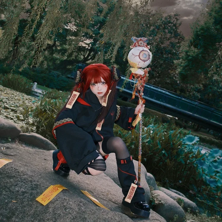 

Autumn Jacket + Shorts + Leg Warmers + Headwear Little Zombie Halloween Cosplay Costume 2D Daily Wearable Outfit Women's Set