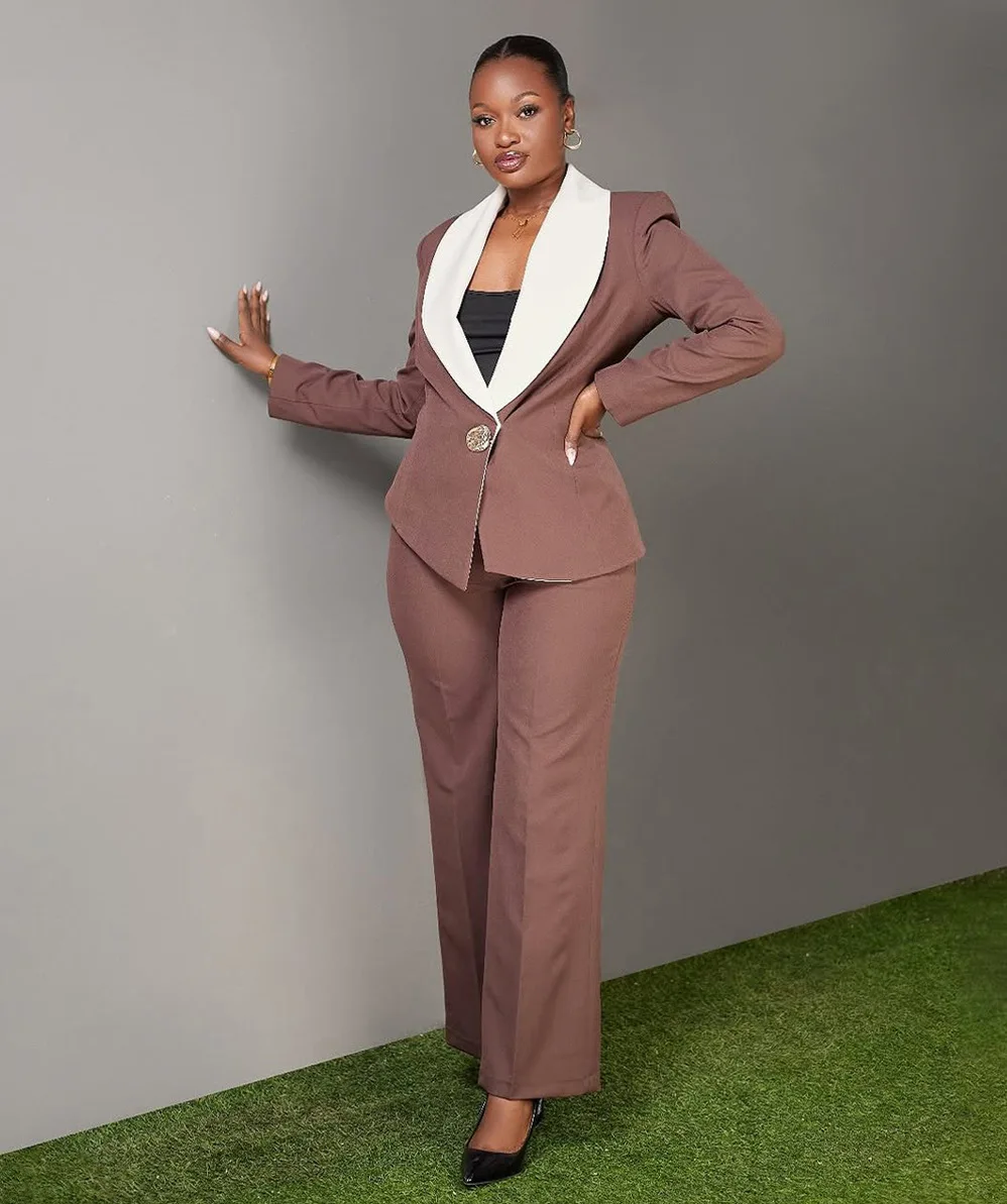 

2 Piece Women Sets Dashiki African New Arrival Autumn Winter Matching Two Pieces Sets Blazer And Pants Suits Outfits Clothing