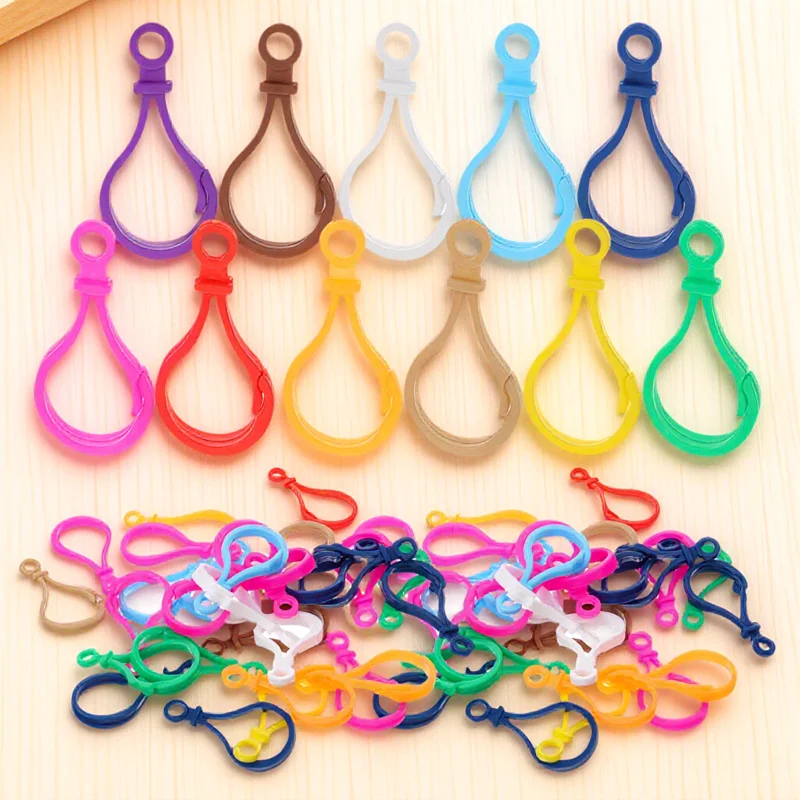 

100Pcs Plastic Lobster Claw Clasp Durable DIY Jewelry Connectors for Necklaces Bracelets Lanyard Clip Accessories