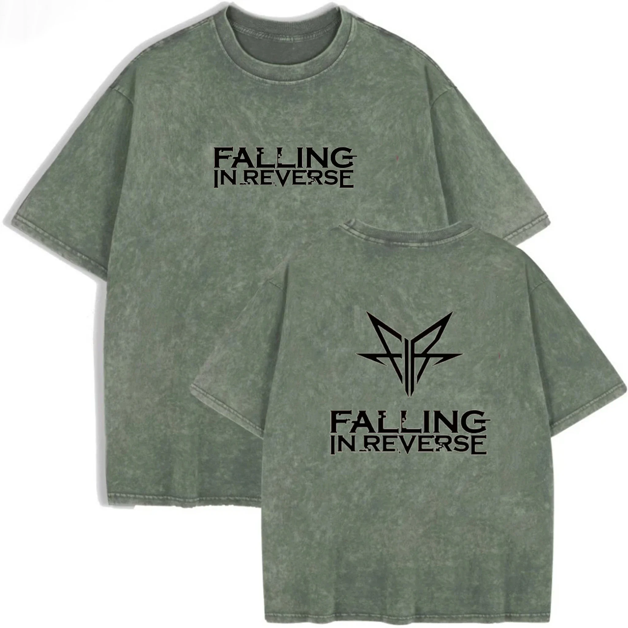 2026 Falling in Reverse Tour Graphic T-shirt Men Cotton Short Sleeve Tee Summer Casual Hip Hop Streetwear Fashion Printed Tops