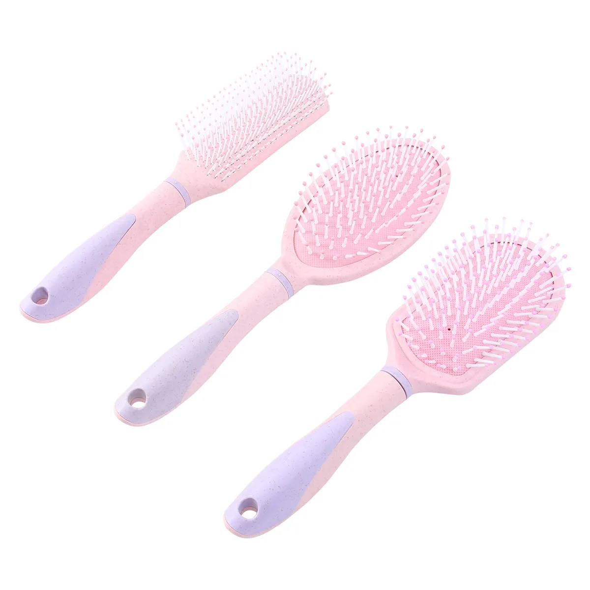 1Set Hair Massage Comb ABS Material Ergonomic Handle Portable Hairdressing Brush 3 Sizes Relax Head Massage Anti-Static Hair
