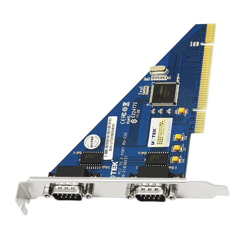 

Многополюсная карта PCI к 2-портовому RS-232 для POS-банкомата и других приложений 300 бит-115,2 кбит/с 2 штыря DB9