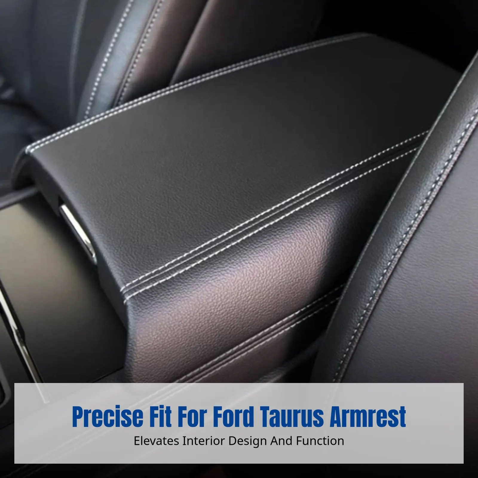 

Center Console Armrest Cover for Ford Taurus 2010-2019, Microfiber Leather, Interior Protector, Easy Install