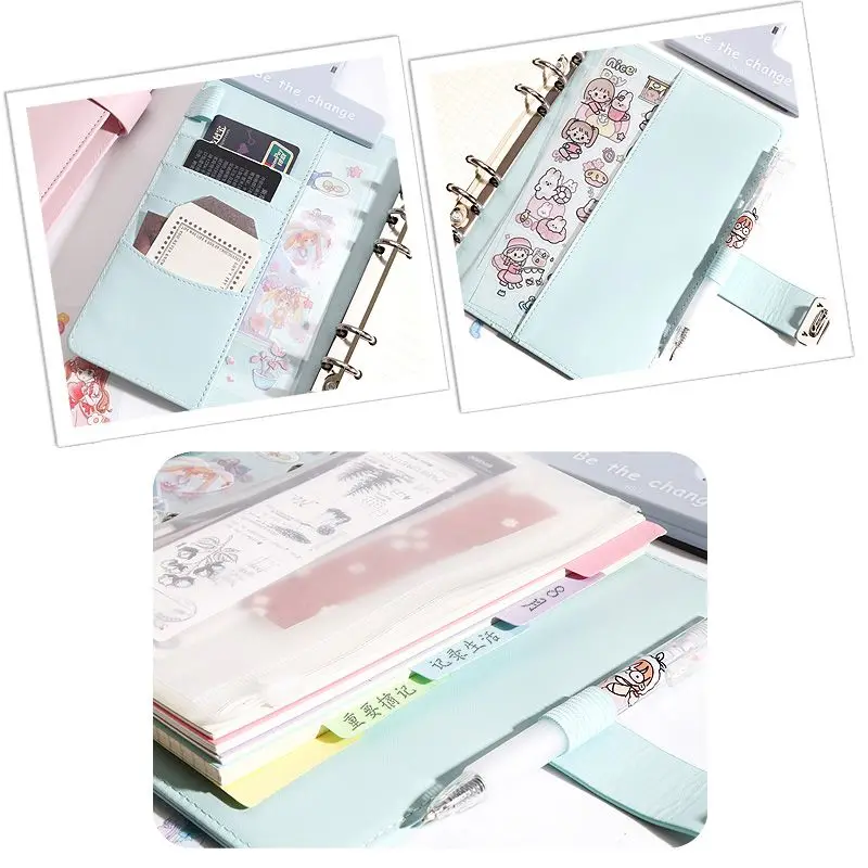 Imagem -03 - Portátil Makaron Creative Password Diário Multi-function Locked Notepad Papelaria Notebooks e Revistas Sketchbook a6 Binder