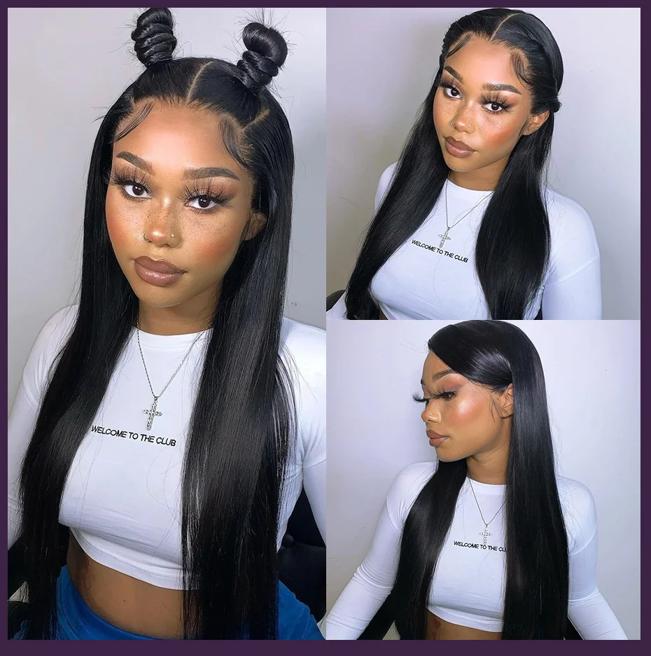 

13x4 Transparent Lace Front Human Hair water Wigs For Black Women Bone Straight Lace Front Wigs Brazilian PrePlucked Remy Hair